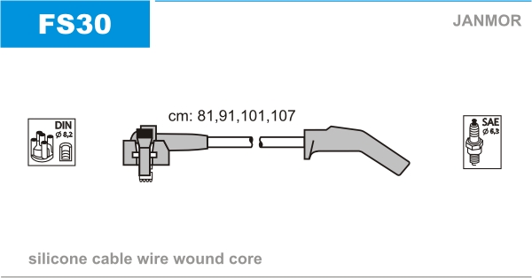 JANMOR FS30 Kit cavi accensione-Kit cavi accensione-Ricambi Euro