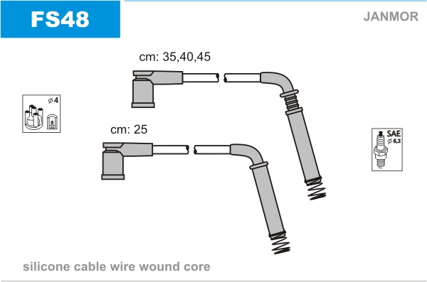 JANMOR FS48 Kit cavi accensione