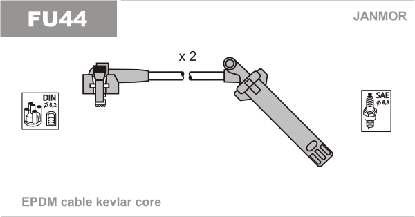 JANMOR FU44 Kit cavi accensione-Kit cavi accensione-Ricambi Euro