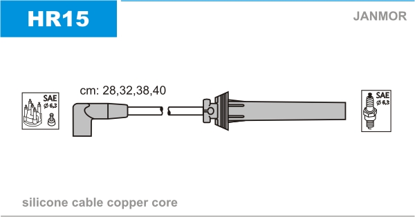 JANMOR HR15 Kit cavi accensione