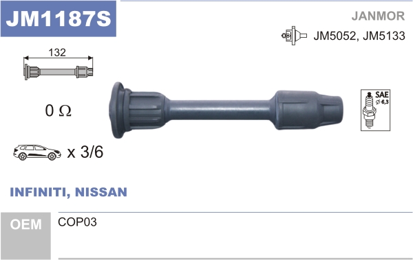 JANMOR JM1187S Cappuccio, Bobina d'accensione