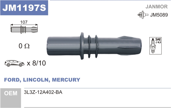 JANMOR JM1197S Cappuccio, Bobina d'accensione