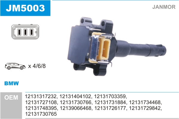 JANMOR JM5003 Bobina d'accensione
