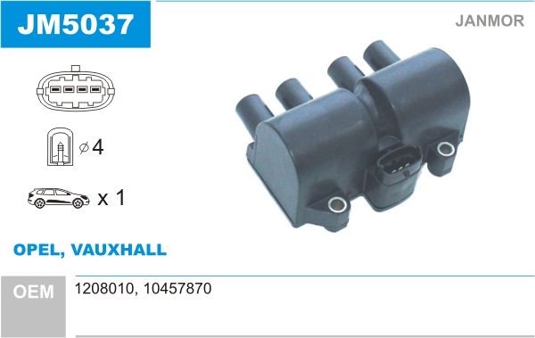 JANMOR JM5037 Bobina d'accensione