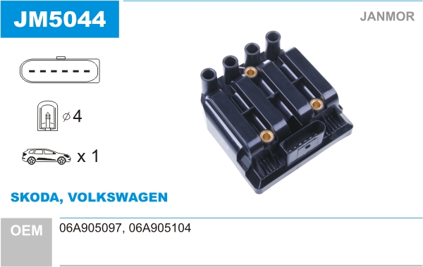 JANMOR JM5044 Bobina d'accensione