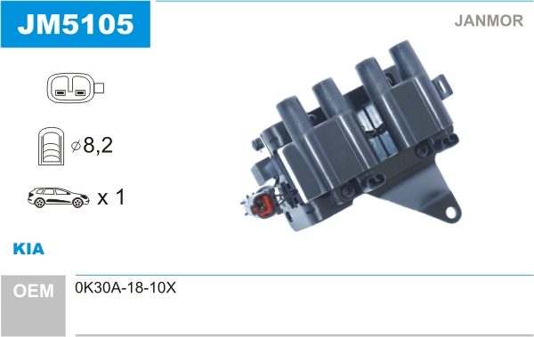 JANMOR JM5105 Bobina d'accensione