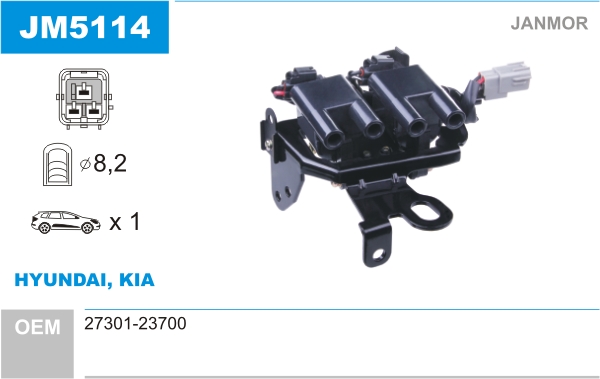 JANMOR JM5114 Bobina d'accensione