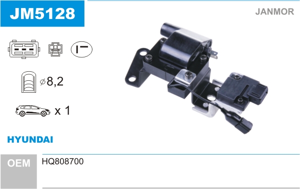 JANMOR JM5128 Bobina d'accensione