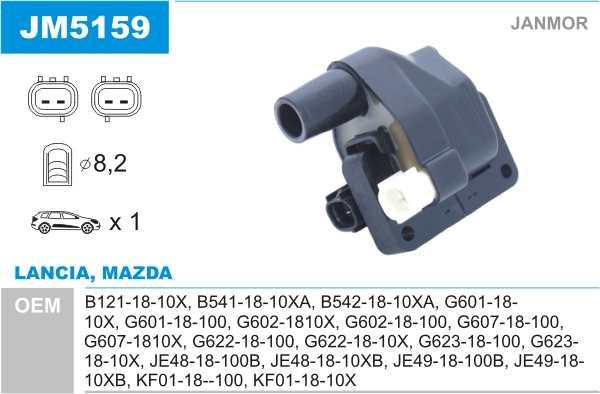 JANMOR JM5159 Bobina d'accensione-Bobina d'accensione-Ricambi Euro