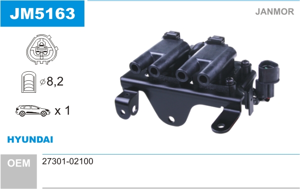 JANMOR JM5163 Bobina d'accensione