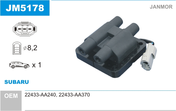 JANMOR JM5178 Bobina d'accensione