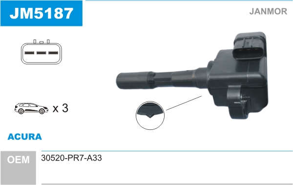 JANMOR JM5187 Bobina d'accensione