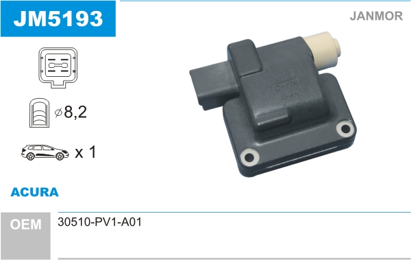 JANMOR JM5193 Bobina d'accensione