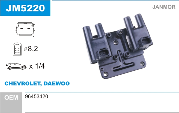 JANMOR JM5220 Bobina d'accensione