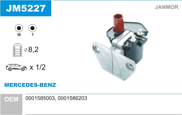 JANMOR JM5227 Bobina d'accensione-Bobina d'accensione-Ricambi Euro