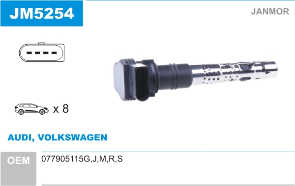 JANMOR JM5254 Bobina d'accensione