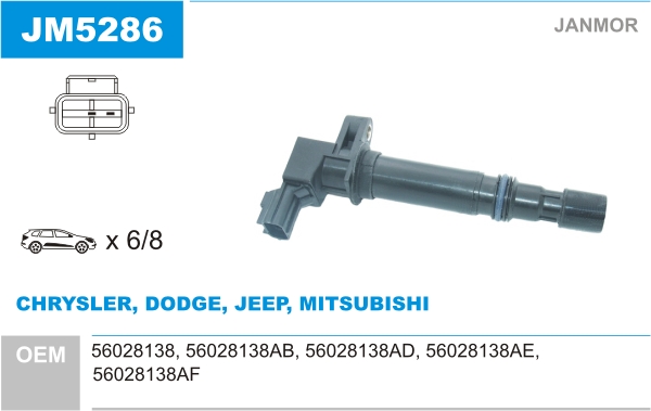 JANMOR JM5286 Bobina d'accensione