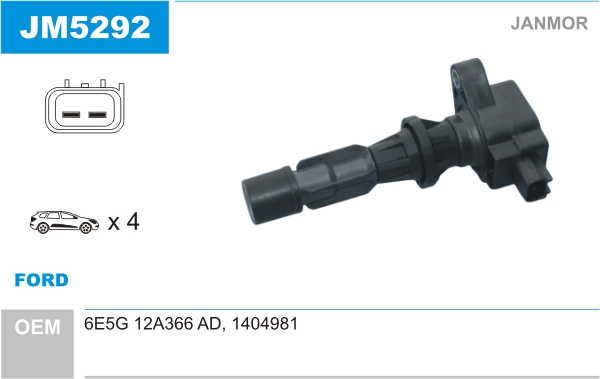 JANMOR JM5292 Bobina d'accensione
