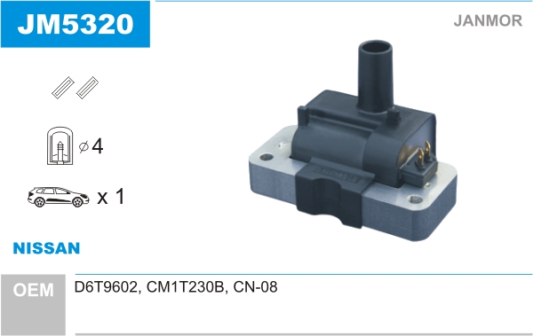 JANMOR JM5320 Bobina d'accensione