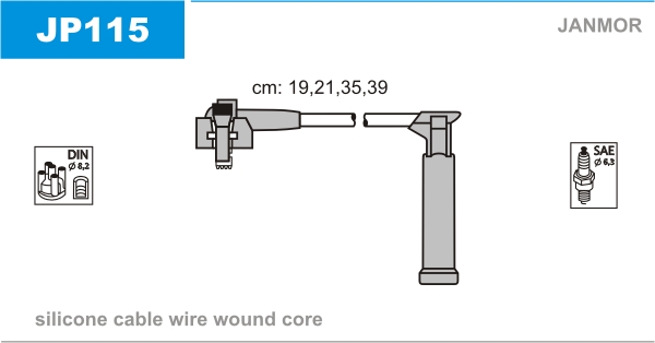 JANMOR JP115 Kit cavi accensione