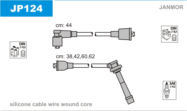 JANMOR JP124 Kit cavi accensione