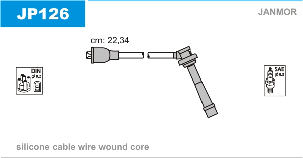 JANMOR JP126 Kit cavi accensione-Kit cavi accensione-Ricambi Euro