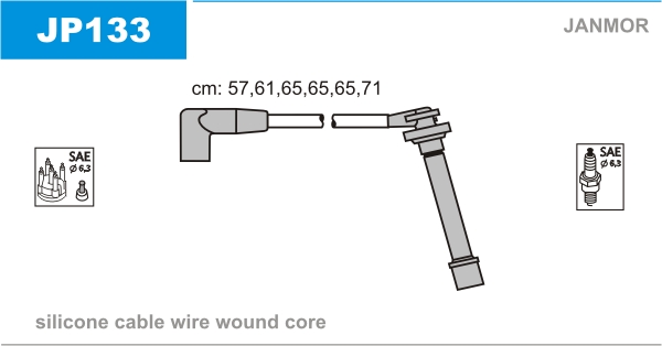 JANMOR JP133 Kit cavi accensione