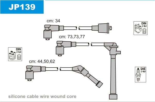 JANMOR JP139 Kit cavi accensione-Kit cavi accensione-Ricambi Euro