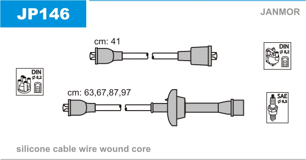 JANMOR JP146 Kit cavi accensione-Kit cavi accensione-Ricambi Euro