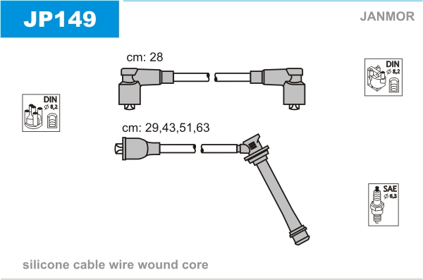 JANMOR JP149 Kit cavi accensione-Kit cavi accensione-Ricambi Euro