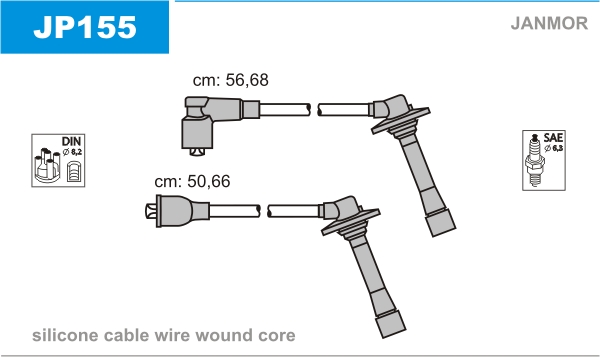 JANMOR JP155 Kit cavi accensione-Kit cavi accensione-Ricambi Euro