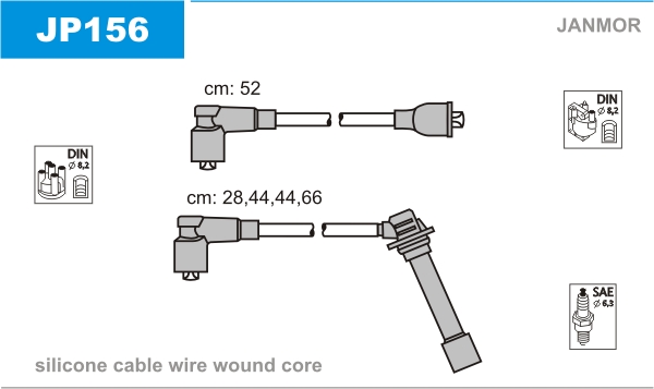 JANMOR JP156 Kit cavi accensione-Kit cavi accensione-Ricambi Euro