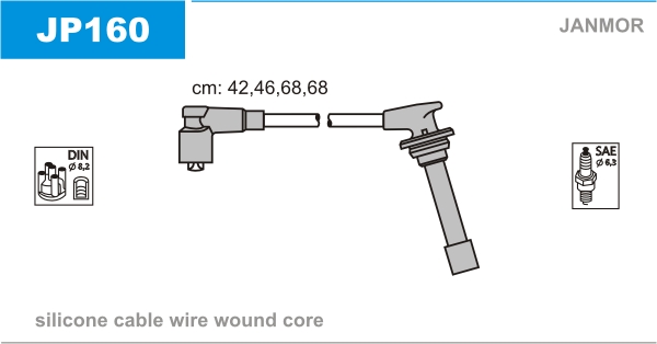 JANMOR JP160 Kit cavi accensione-Kit cavi accensione-Ricambi Euro