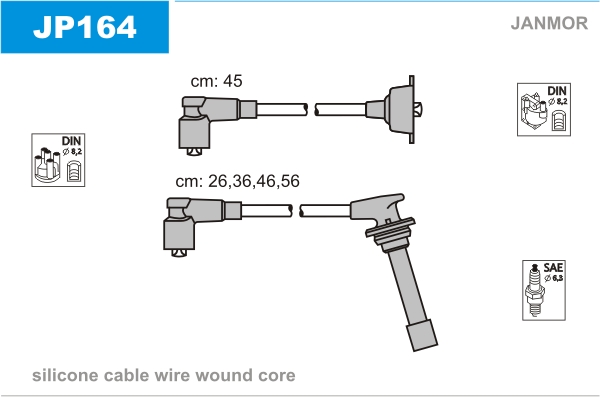 JANMOR JP164 Kit cavi accensione