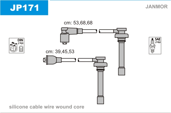 JANMOR JP171 Kit cavi accensione