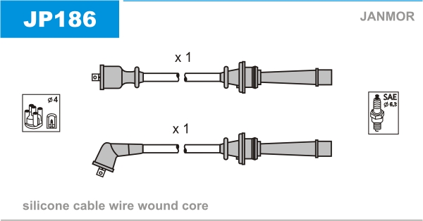 JANMOR JP186 Kit cavi accensione