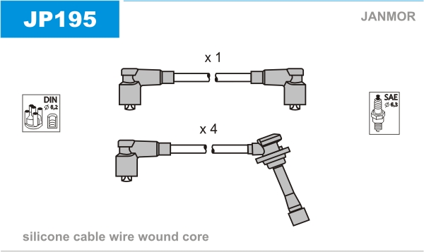 JANMOR JP195 Kit cavi accensione