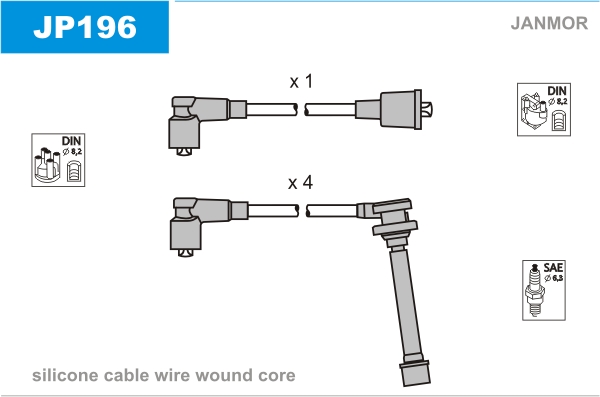 JANMOR JP196 Kit cavi accensione-Kit cavi accensione-Ricambi Euro