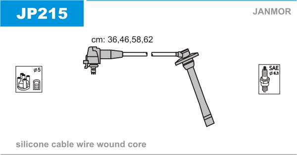 JANMOR JP215 Kit cavi accensione