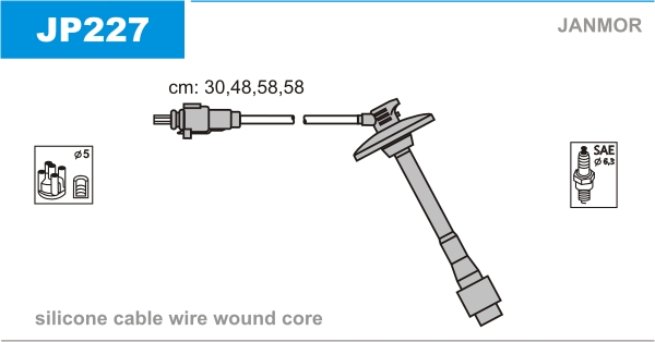JANMOR JP227 Kit cavi accensione