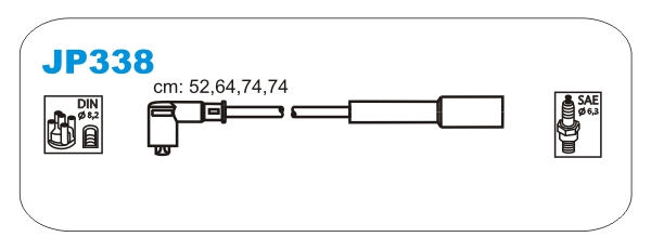 JANMOR JP338 Kit cavi accensione