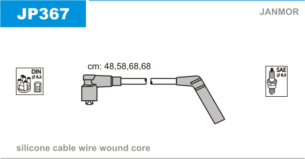 JANMOR JP367 Kit cavi accensione