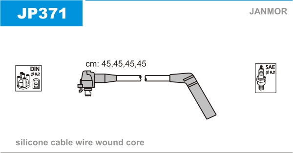 JANMOR JP371 Kit cavi accensione