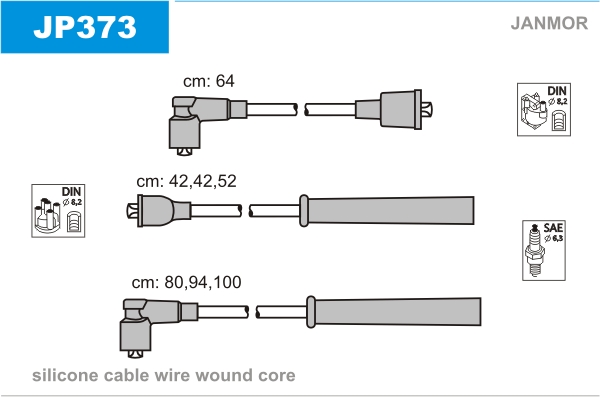 JANMOR JP373 Kit cavi accensione