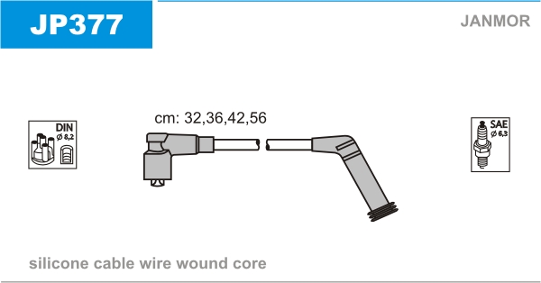 JANMOR JP377 Kit cavi accensione