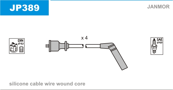 JANMOR JP389 Kit cavi accensione