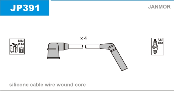 JANMOR JP391 Kit cavi accensione