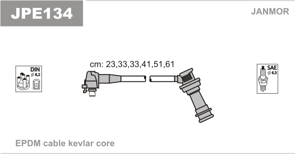 JANMOR JPE134 Kit cavi accensione