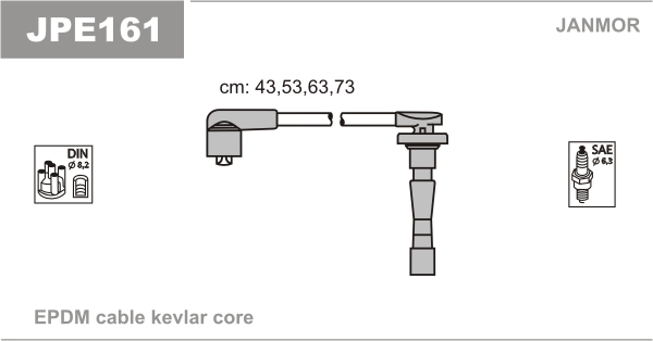 JANMOR JPE161 Kit cavi accensione-Kit cavi accensione-Ricambi Euro