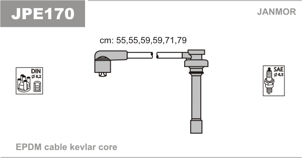 JANMOR JPE170 Kit cavi accensione-Kit cavi accensione-Ricambi Euro